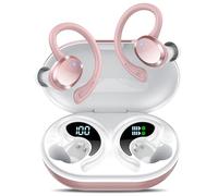 Écouteurs sans fil avec micro ENC, casque Bluetooth 5.4 68H double écran LED, écouteurs antibruit, écouteurs de sport avec crochets, écouteurs étanches IP7, USB-C