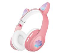 Écouteurs Sans Fil Avec Micro Led, Oreillettes De Chat Mignonnes, Casque De Musique Stéréo, Bluetooth, Pour Enfants Et Filles