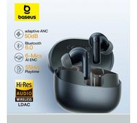 Écouteurs sans fil Baseus EP10 Pro ANC Bluetooth 6.0, écouteurs adaptatifs en temps réel 50 dB, 6 micros, haute résolution LDAC, IP55 White
