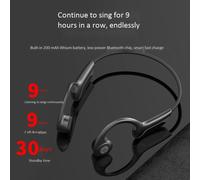 écouteurs sans fil Bluetooth 5.0 à Conduction osseuse, casque d'écoute pour Sport de plein air avec Microphone