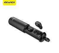 Écouteurs sans fil Bluetooth 5.0 AWEI T55 avec station d'accueil, noirs