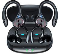 Écouteurs sans fil Bluetooth 5.0, écouteurs sans fil avec suppression du bruit, étanchéité IP5, casque stéréo 48H, USB-C, écran LED