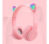 Écouteurs sans fil Bluetooth 5.0, lumière LED, 3.5mm, avec prise et micro, anti bruit, pour jeunes enfants, nouvel arrivage