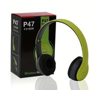 Écouteurs sans fil Bluetooth 5.0 pour filles,casque pliable avec micro,adaptateur USB pour iPhone,jeu TV - Type green