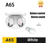 Écouteurs sans fil Bluetooth 5.0 TWS A6S,casque d'écoute stéréo,oreillettes avec microphone,pour iPhone Xiaomi - Type WHITE