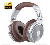 écouteurs sans fil Bluetooth 5.2 avec Microphone,110h Hi-Res casque bluetooth oreillettes pliables,ecouteur sans fils/Filaire pour téléphone portable,PC,sport,Pro-C-X - Type Silver