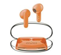 Écouteurs sans fil Bluetooth 5.3 AWEI T85 ENC TWS orange avec station d'accueil