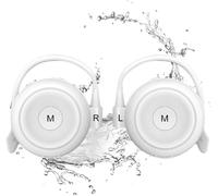 Écouteurs sans fil Bluetooth 5.3, écouteurs ouverts IPX5, étanches, suppression du bruit, course à pied, sport, écouteurs Bluetooth sans fil avec microphone intégré (blanc)