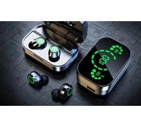 Écouteurs sans fil bluetooth 5.3 étanches avec son immersif réduction du bruit kit mains libre et boitier recharge