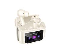 Ecouteurs sans Fil Bluetooth 5.4 ANC / ENC Etui de Charge avec Ecran LED Tactile Blanc