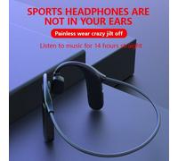 Écouteurs sans fil Bluetooth à Conduction osseuse, casque pour Sport de plein air, anti transpiration, avec micro, mains libres, nouveau concept
