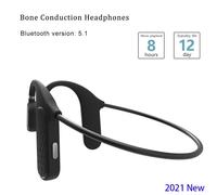 Écouteurs sans fil Bluetooth à Conduction osseuse, oreillettes de sport étanches, stéréo mains libres avec Microphone pour la course