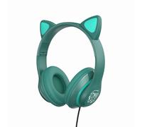 Écouteurs Sans Fil Bluetooth Avec Micro, Lumière Flash, Oreilles De Chat Mignonnes, Casque De Musique Stéréo, Pour Enfants Filles, Cadeau