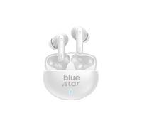 Blue Star Écouteurs TWS Bluetooth 6.0 avec Réduction de Bruit ANC et ENC Blanc