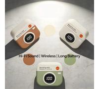 Écouteurs sans fil Bluetooth, caméra rétro, affichage créatif du niveau de batterie, casque de musique, longue durée de vie de la batterie blanc