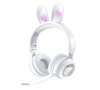 Écouteurs sans fil Bluetooth, casque d'oreille de lapin de dessin animé, pliable, carte lumineuse, PC Mobile, casque universel pour filles, nouvelle collection