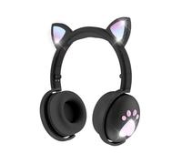 Écouteurs sans fil Bluetooth, LED, griffe de chat, lumineux, compatible avec les écouteurs pour jeunes enfants, prise en charge du son ambiant, nouvel arrivage, 7.1