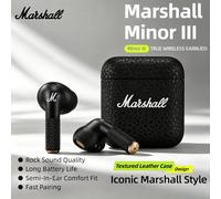 Écouteurs sans fil Bluetooth Marshall MINOR III TWS avec réduction active du bruit, longue portée, pour extérieur, festival, cadeau, noir Minor III Black