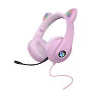 Écouteurs Sans Fil Bluetooth, Oreillettes De Chat Mignonnes, Lumière Flash, Casque De Musique Stéréo Pour Enfants Filles, Casque Compatible Avec Téléphone