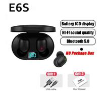 Écouteurs sans fil Bluetooth TWS E6S Fone,casque antibruit,casque avec micro,casque pour Xiaomi,Huawei,Oppo - Type Black