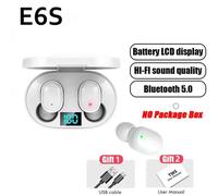 Écouteurs sans fil Bluetooth TWS E6S Fone,casque antibruit,casque avec micro,casque pour Xiaomi,Huawei,Oppo - Type WHITE