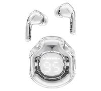 ACEFAST T8 Ecouteurs Bluetooth sans Fil, Oreillette Intra-Auriculaire avec ENC Réduction de Bruit e HiFi Stéréo, Casque Transparente avec Écran LED, Contrôle Tactile Sport Écouteur, Grey