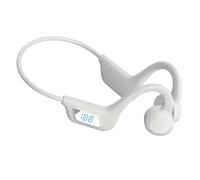 Écouteurs sans fil BT Q33Pro à dos ouvert, casque de sport à conduction d'air monté sur le cou, affichage de l'alimentation LED, carte TF pouvant être insérée WHITE