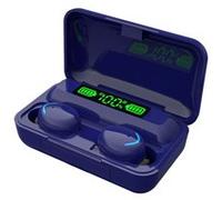 Écouteurs Sans Fil de réduction Du Bruit F9-5C TWS ,Casque Écouteur bluetooth Appel Vrai En Conception Supra-Auriculaire avec banque de puissance Bleu foncé Bleu G