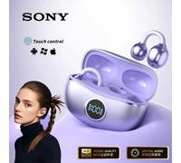 Écouteurs sans fil d'origine Sony D151 Style à clipser ouvert, écouteurs de sport Bluetooth 5.4 casque antibruit Hi-Fi Violet