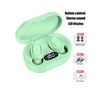 écouteurs sans fil E7S TWS (verts) Bluetooth avec contr?le, casque de sport étanche et microphones