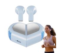 Écouteurs sans fil en forme de cœur - Mini écouteurs pour jeux | Écouteurs avec son Hi-Fi pour courir, voyager, faire du vélo, des sports