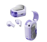 Écouteurs sans fil en forme de cœur violet pour filles et enfants, petits écouteurs sans fil mignons pour petits canaux auditifs, femmes, or rose et bleu pour Android Ytp311 (violet, 6,5 x 2,5 x 4,5