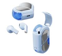 Écouteurs sans fil en forme de cœur violet pour filles et enfants, petits écouteurs sans fil mignons pour petits canaux auditifs, femmes, or rose et bleu pour Android Ytp311 (bleu, 6,5 x 2,5 x 4,5 cm)