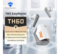 Écouteurs sans fil gaming Machenike TH60 : latence ultra-faible, micro à réduction de bruit active, double mode 2,4 GHz et Bluetooth, autonomie de 36 heures, étanchéité IPX5, son haute fidélité, VR, S