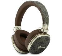 Écouteurs sans fil Guess ENC Metal 4G Script Logo - Marron