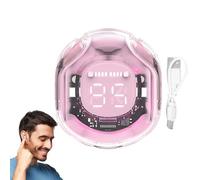 Écouteurs sans fil In-ear - Écouteurs sans fil avec annulation du bruit, écouteurs transparents pour entraînement | Son stéréo 5.4 avec affichage numérique à LED Touch Control pour les exercices en