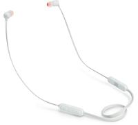 JBL Tune 135BT Écouteurs Intra-Auriculaires Bluetooth sans Fil avec 3 Boutons Microphone/télécommande et câble Plat - Blanc