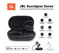 Écouteurs sans fil JBL Soundgear Sense à crochet d'oreille, écouteurs ouverts pour le sport, la course, les jeux et la musique BLANC