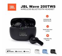 Écouteurs sans fil JBL Wave 200TWS, casque d'écoute véritable, Bluetooth 5.0, écouteurs de sport avec micro, originaux BLANC