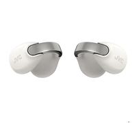 JVC nearphones Style Clip d'oreille Ecouteurs sans Fils avec Boucle Brillante Confortables, Bluetooth 5.3, Connexion multipoints, autonomie 24H, Application dédiée- HA-NP1T-W (Blanc cassé)