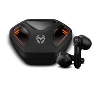 KROM KALL - Casque stéréo Gaming Intra-auriculaire, Microphone intégré, Bluetooth 5.3 zéro Latence, Push to Talk, autonomie de 12 Heures, étui de Chargement, câble USB Type-C Inclus, Noir