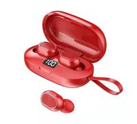 Écouteurs sans fil LED, affichage numérique, empreinte digitale, caisson de basses tactile avec cordon de serrage, Portable, écoute de musique, ABS, Mini, Blu