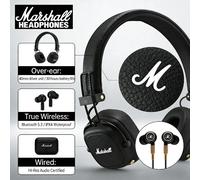 Écouteurs sans fil Marshall MOTIF II ANC à réduction de bruit active, Bluetooth 5.3, écouteurs Hi-Fi Bass, version HK Black-MODE EQ