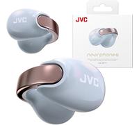 Écouteurs sans Fil nearphones JVC de Type Earcuff avec Arceau Brillant, Ajustement Confortable, Connexion multipoint, Bluetooth 5.3, autonomie de 24 Heures - HA-NP1T-AN (édition Perle Bleu Eternel)