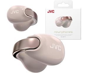 Écouteurs sans Fil nearphones JVC de Type Earcuff avec Arceau Brillant, Ajustement Confortable, Connexion multipoint, Bluetooth 5.3, autonomie de 24 Heures - HA-NP1T-PN (édition Perle Pêche Sable)