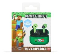 Écouteurs sans fil - OTL Technologies - Minecraft - Bluetooth V5.3 - Intra-auriculaire - Vert/Blanc