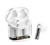 Écouteurs sans fil pour Google Pixel 7 7 Pro 6 5 4 3 2 XL 7 A 6 A 5 A 4 A 3 A 6 Pro, boîtier transparent IPX4 True Wireless 5.3 Stereo Music Écouteurs intra-auriculaires légers pour le sport (Blanc)