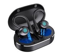 Écouteurs sans fil Rhythm Fusion Bluetooth 5.3 pour le sport, réduction de bruit ENC pour des appels clairs, design ergonomique avec crochets
