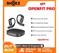 Écouteurs sans fil Shokz OpenFit Pro à conduction osseuse avec réduction de bruit, autonomie de 50h, étanchéité IP55, écouteurs de sport OpenFit Pro Nouveaux OpenFit Pro Black