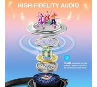 Écouteurs Sans Fil, Son Stéréo Hifi Bluetooth 5.3 Sans Fil Avec Micro Antibruit 4 Enc, Étanchéité Ip7, 40 Heures De Lecture Avec Écran Led, Pour Le Sport/Voyage/Travail